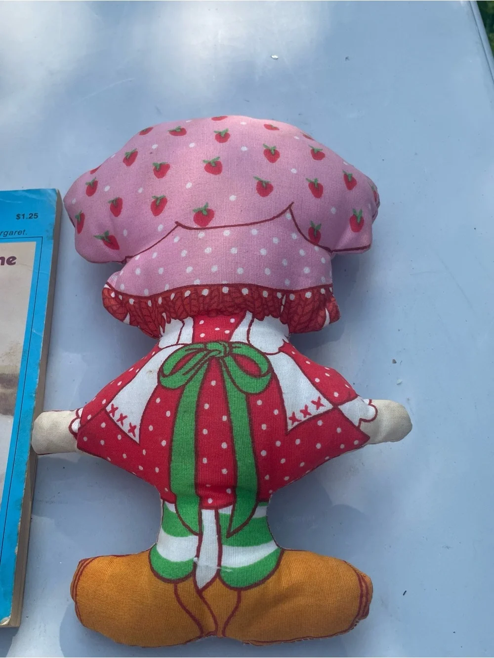 Vintage Pink Strawberry Doll Plush Toy - Kids Cozy Play Doll